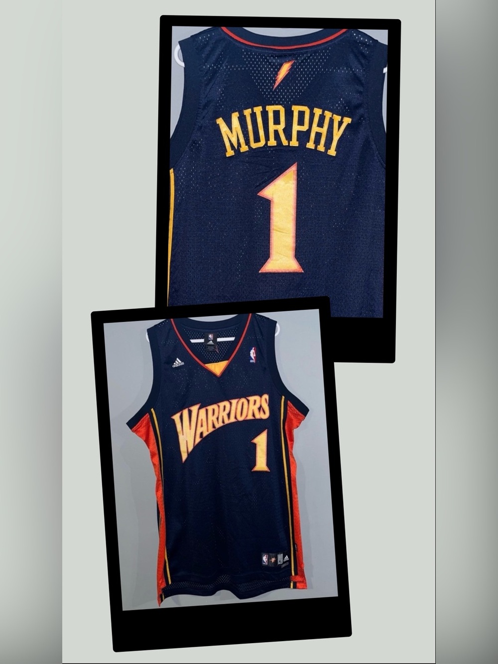 Golden State Warriors #1 Murphy Blue adidas Authentic Throwback NBA Jersey